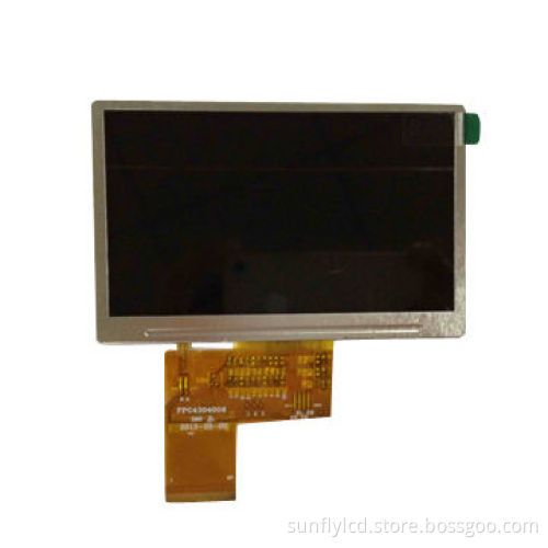 4.3-inch (480 x 272-pixel x RGB) TFT LCD Module with Resistive Touch Panel